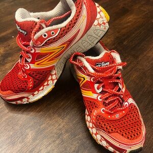 New Balance Run Disney Red Yellow Athletic Sneakers